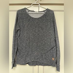 Tentree Acre long sleeve heathered grey lightweight sweater EUC Large